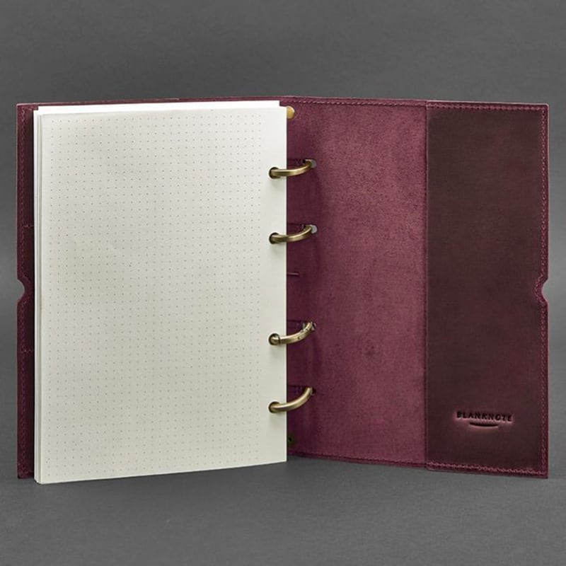 Щоденник в шкіряній обкладинці Grape Bordeaux Leather
