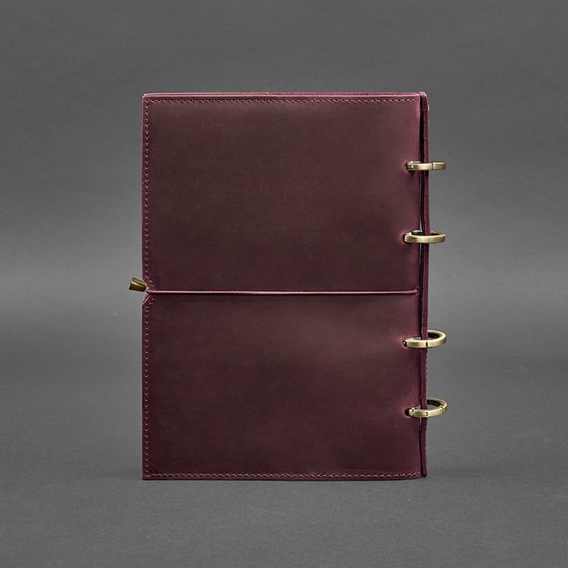 Щоденник в шкіряній обкладинці Grape Bordeaux Leather