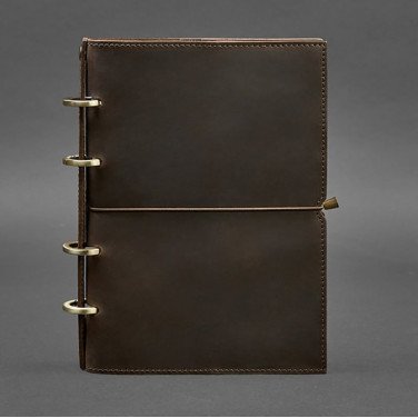 Блокнот в кожаной обложке Dark Сhocolate Brown Leather