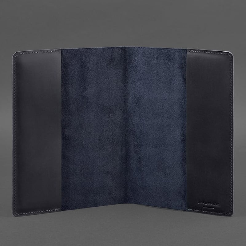 Кожаная обложка для ежедневника Navy Blue Leather
