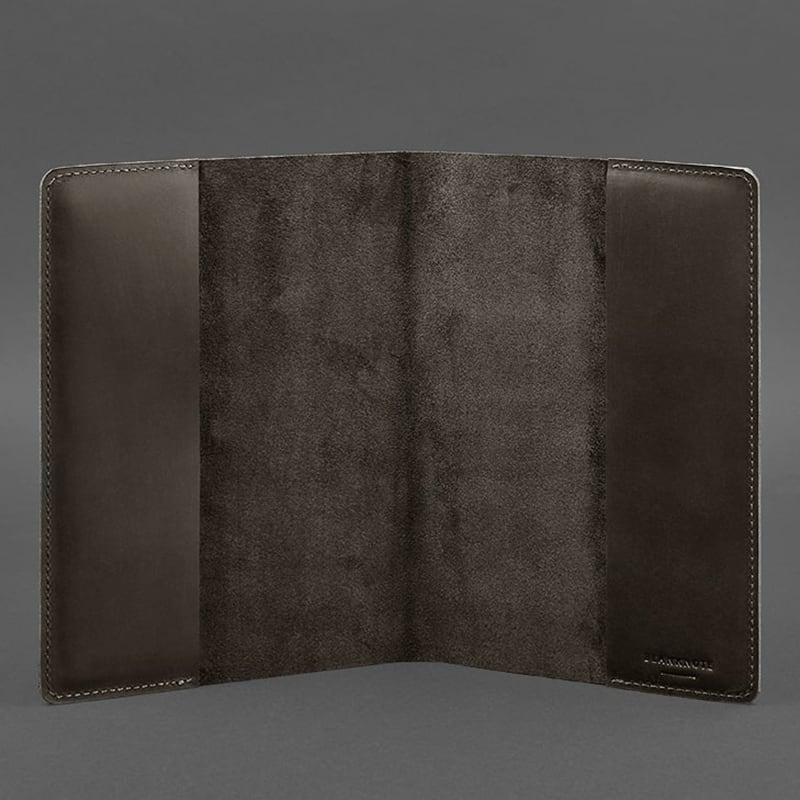 Шкіряна обкладинка А5 Dark Сhocolate Brown Leather