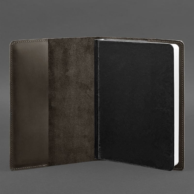 Шкіряна обкладинка А5 Dark Сhocolate Brown Leather
