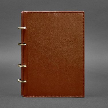 Ежедневник в кожаной обложке Cinnamon Brown Leather