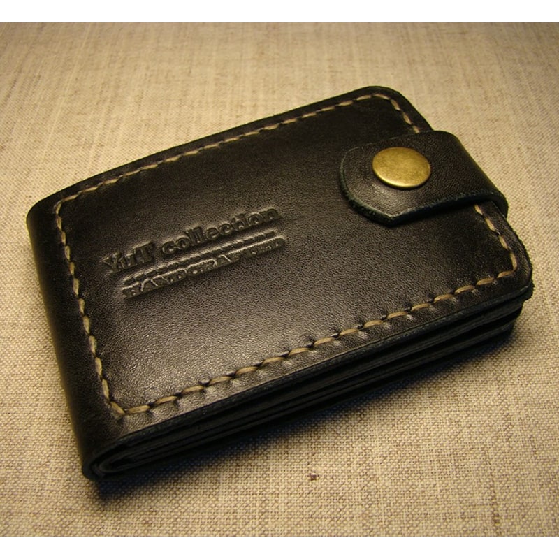 Кошелек мужской Card Holder Black Leather