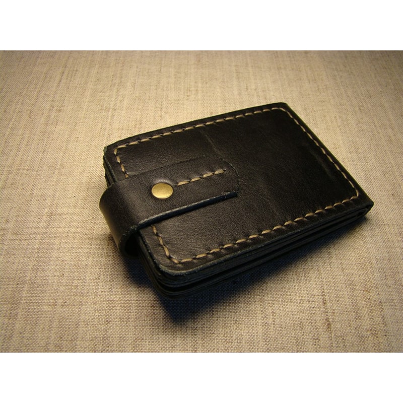 Гаманець чоловічий Card Holder Black Leather