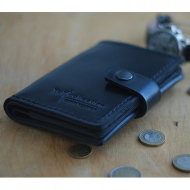 Мужской кожаный кошелек Wallet Black Leather