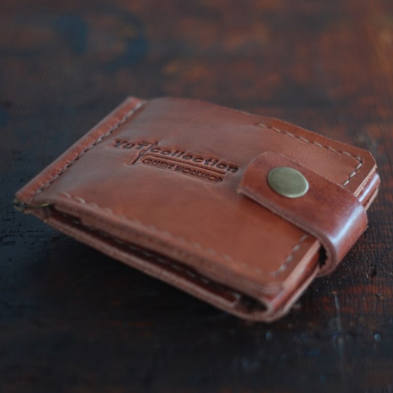 Зажим для купюр мужской Wallet Brown Leather