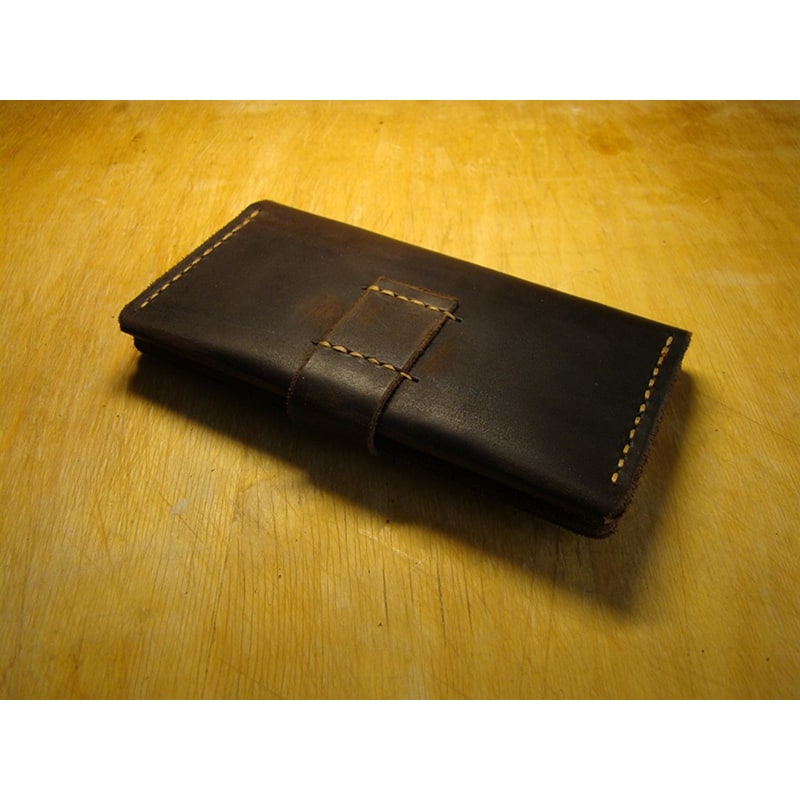 Чоловічий гаманець з чохлом для смартфона Purse Brown Leather