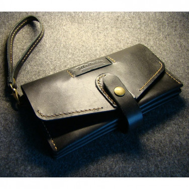 Мужской клатч кожаный Clutch Black Leather