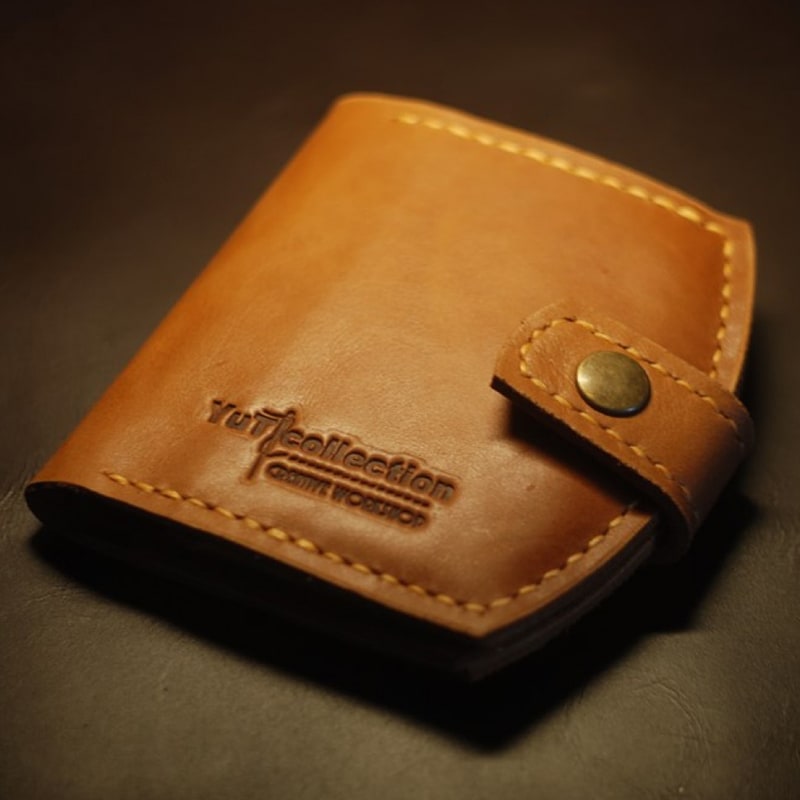 Мужское портмоне кожаное Wallet Brown Leather