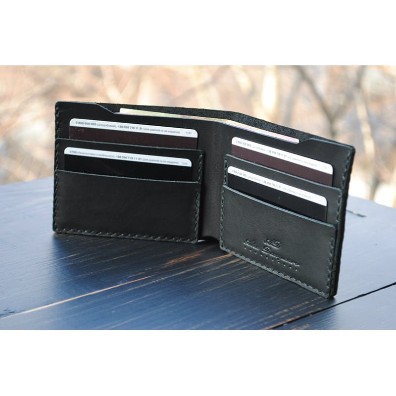 Гаманець чоловічий Purse Classic black leather