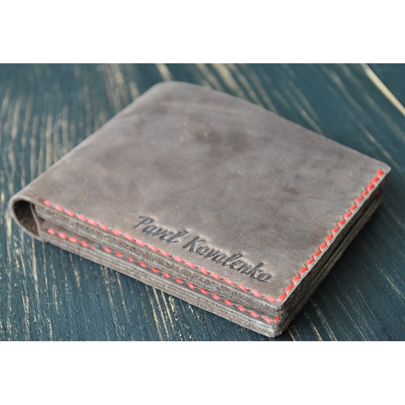 Мужское портмоне кожаное Purse Vintage brown leather