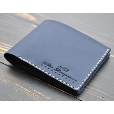 Мужской кошелек пормоне Purse Smart blue leather