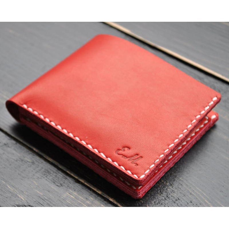 Мужское портмоне кожаное Purse Ruby red leather