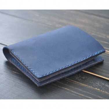 Кошелек мужской Purse Sapphire blue leather