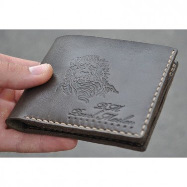 Гаманець чоловічий Purse Lion brown leather