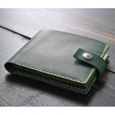 Чоловічий гаманець Purse Emerald green leather