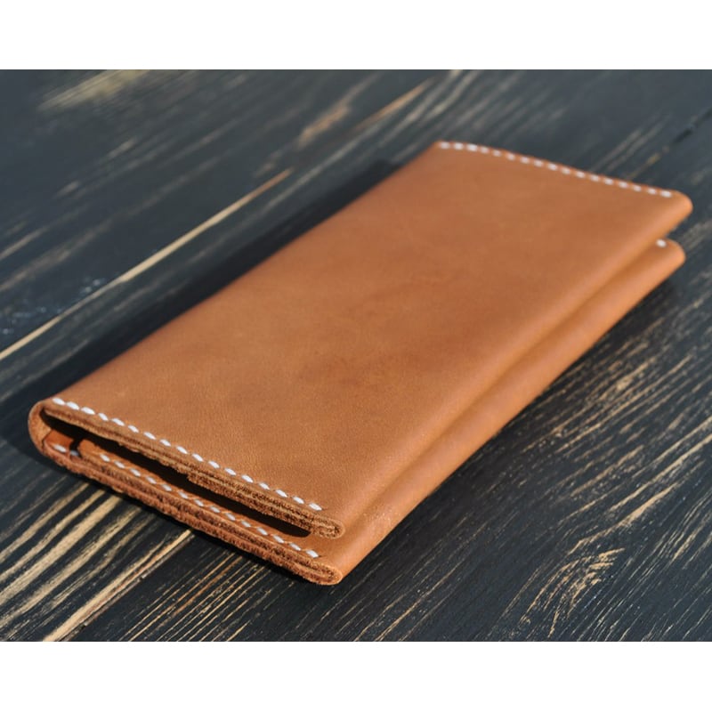 Мужской кошелек кожаный Purse Bourbon brown leather
