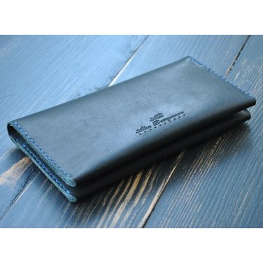Кошелек мужской Purse Perfect blue leather