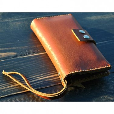 Гаманець чоловічий Clutch Brandy brown leather
