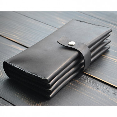 Кошелек кожаный мужской Clutch Large black leather