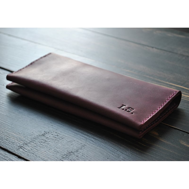 Портмоне мужское кожаное Purse Burgundy vinous leather