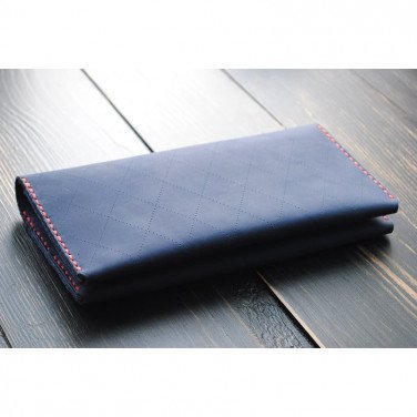 Шкіряне портмоне чоловіче Purse Емегу blue leather