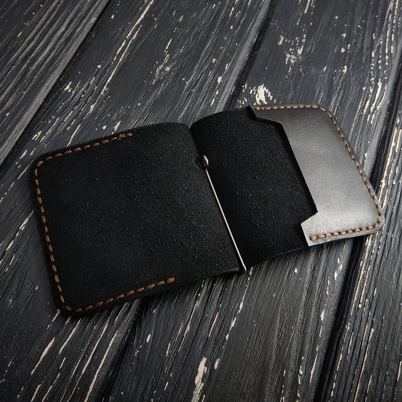 Затиск для грошей Money Сlip Classic black leather