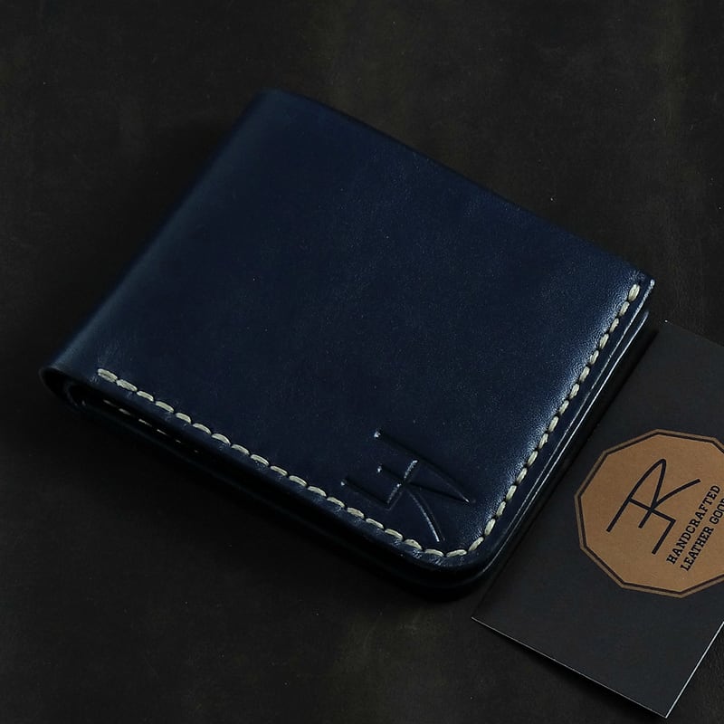 Кожаный кошелек Purse Contrast black leather