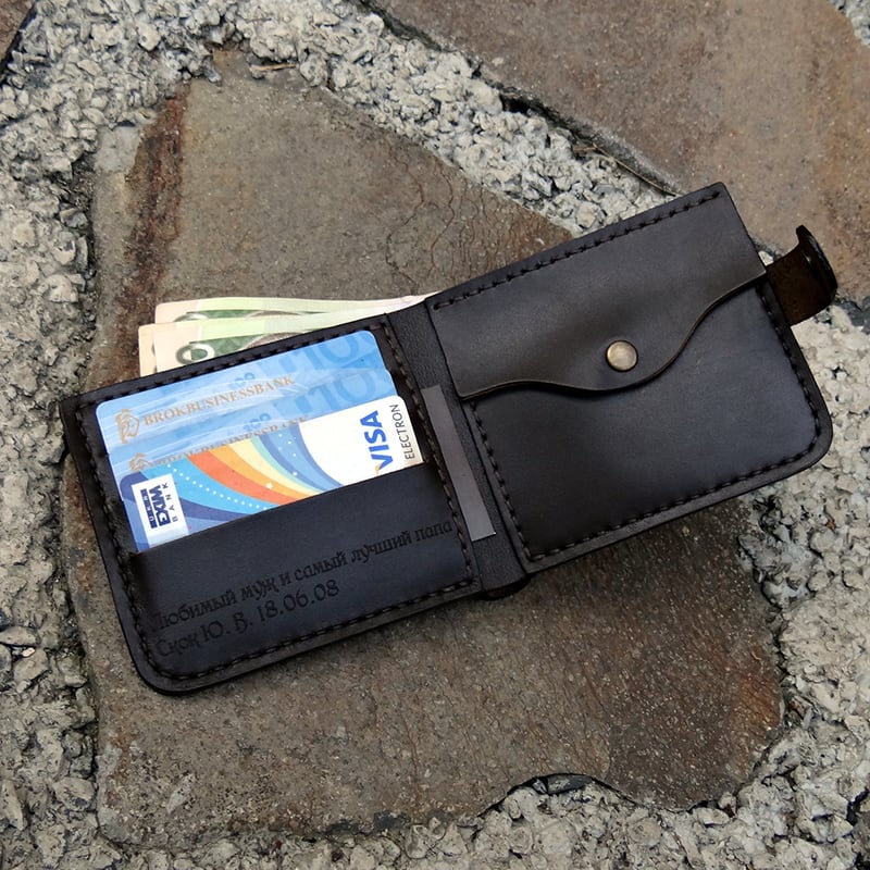 Шкіряний гаманець Purse Smart brown leather