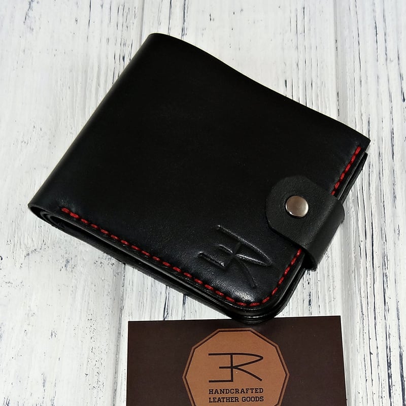 Мужской кожаный кошелек Purse Dynamic black leather