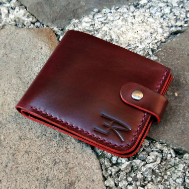 Кожаный кошелек Purse Bordeaux vinic leather