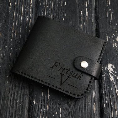 Шкіряний гаманець Purse Ergonomic black leather