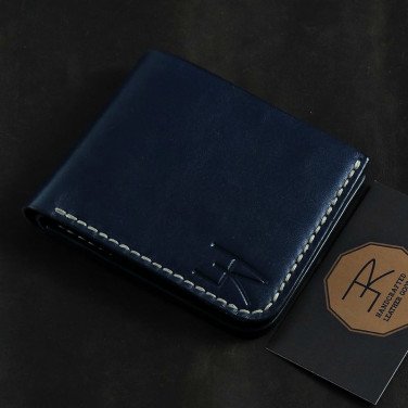 Кожаный кошелек Purse Contrast black leather