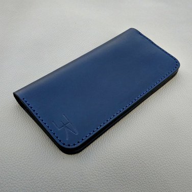 Шкіряне портмоне Vintage Wallet Blue leather