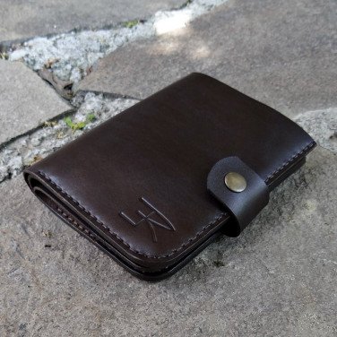 Кожаный мужской кошелек Purse Stylishly brown leather
