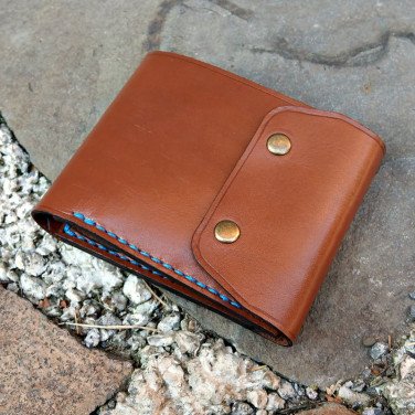 Чоловічий шкіряний гаманець Purse Тwin brown leather