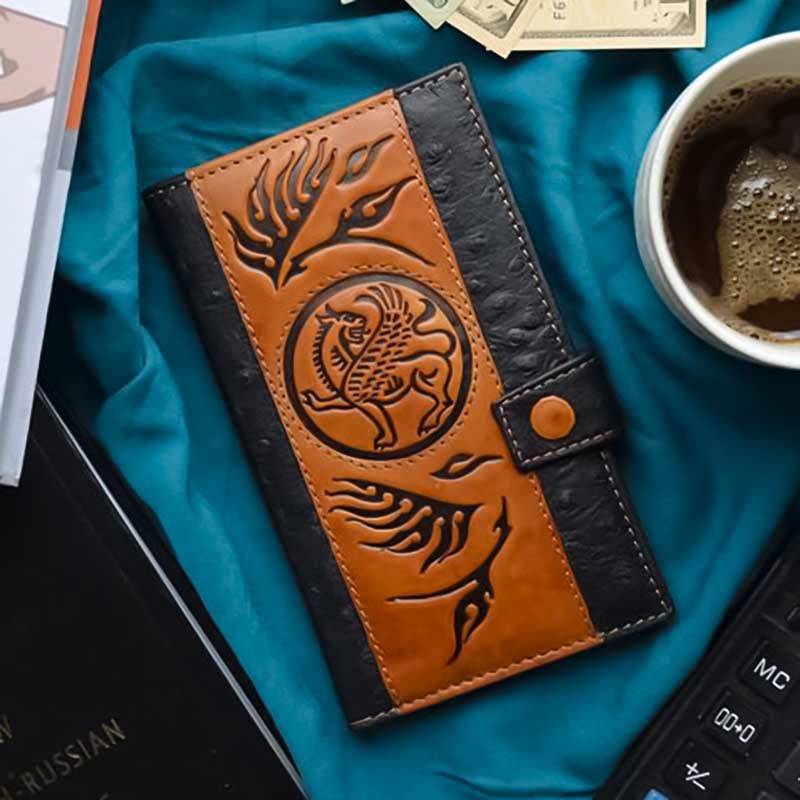 Мужское портмоне Purse Griffin brown leather