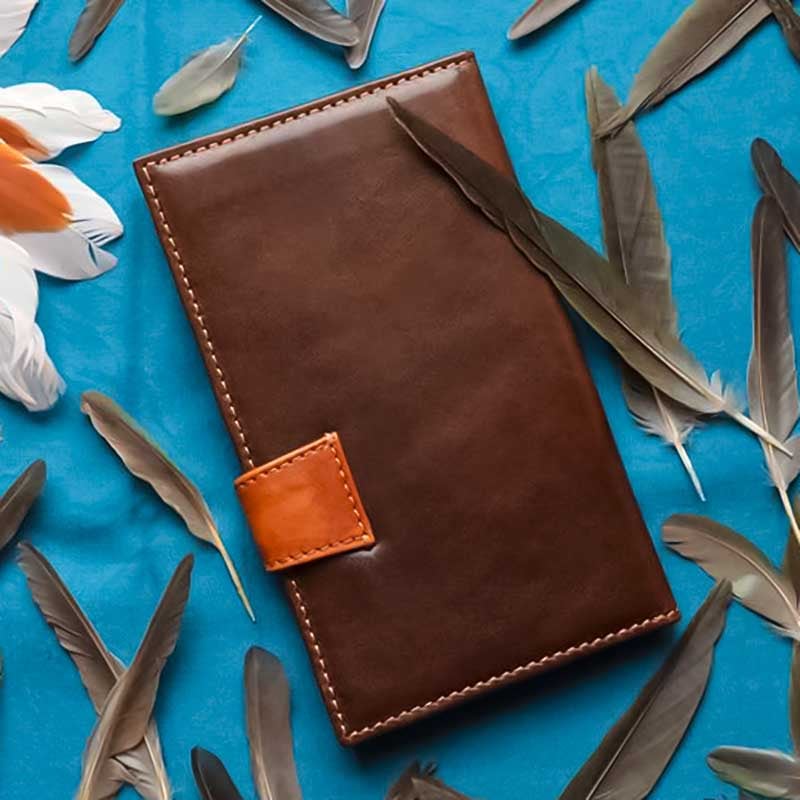 Чоловіче шкіряне портмоне Purse Celtic Owl brown leather