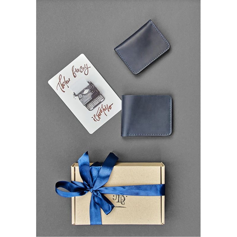 Кошелек мужской кожаный в наборе 2 в 1 Wallet Gray Leather