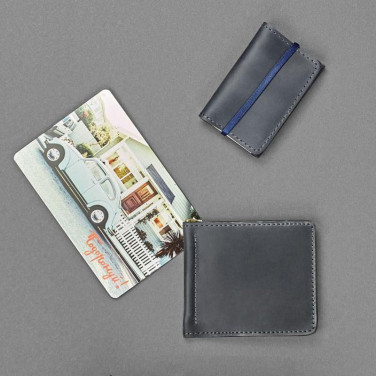Кошелек мужской кожаный в наборе 2 в 1 Purse Gray Leather