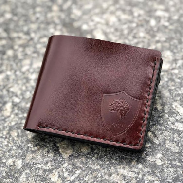 Кожаное портмоне Purse Burgundy leather