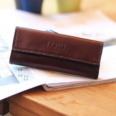 Кожаная ключница Key Wallet Burgundy leather