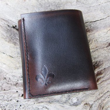 Кожаное портмоне Purse Рermit Вrown leather