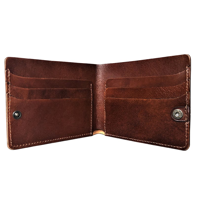 Кожаный мужской кошелек Purse Viking brown leather