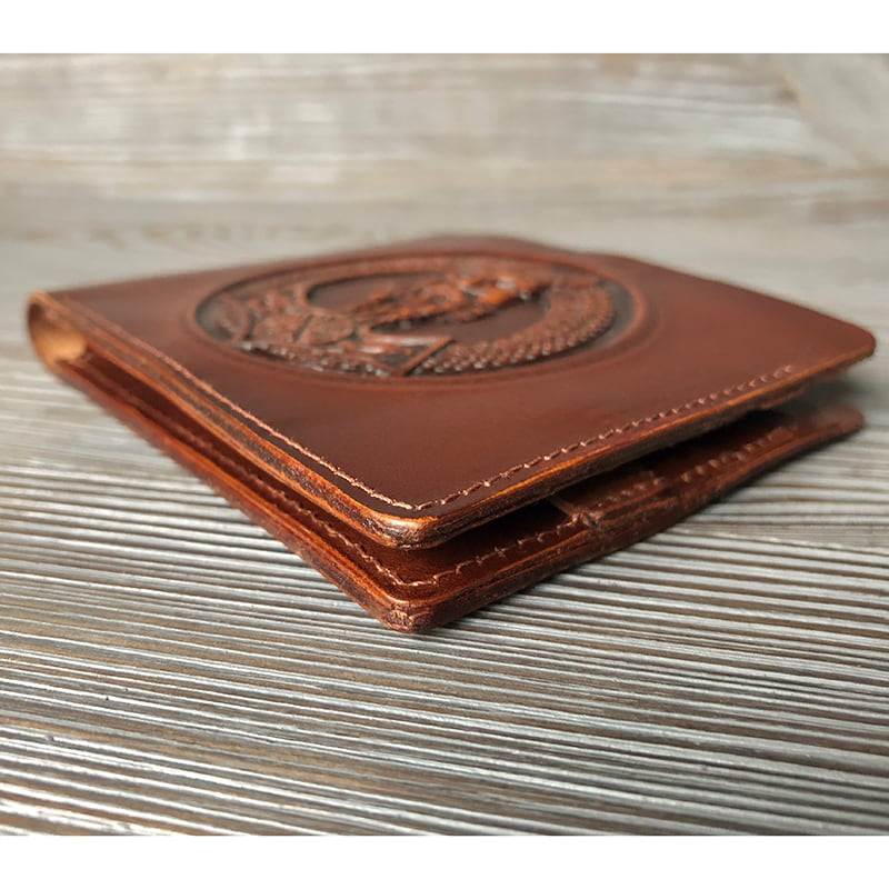 Кожаный мужской кошелек Purse Viking brown leather