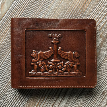Кожаное портмоне Purse Griffоn brown leather