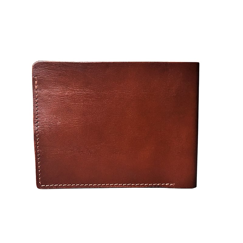 Кожаный мужской кошелек Purse Horses brown leather