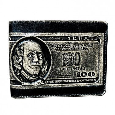 Кожаный кошелек Purse Сash black leather