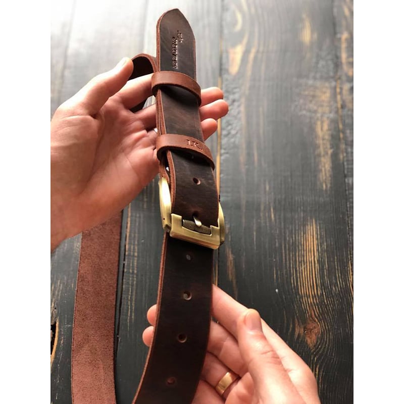 Кожаный ремень Belt Wild Wind brown leather